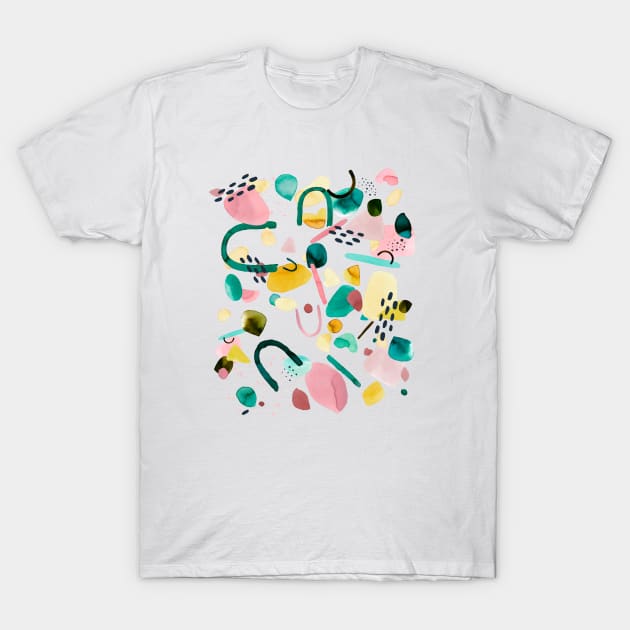 Geometric Organic Pieces T-Shirt by ninoladesign